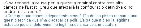 Extracte de l'entrevista a l'alcalde de Gavà (Joaquim Balsera) publicada al diari EL PUNT el 27 de juliol de 2008